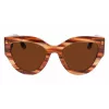 Victoria Beckham VB628S-230 Damen-Sonnenbrille Butterfly Havana Acetat Braun Verlaufsglas 55/21/145 mm