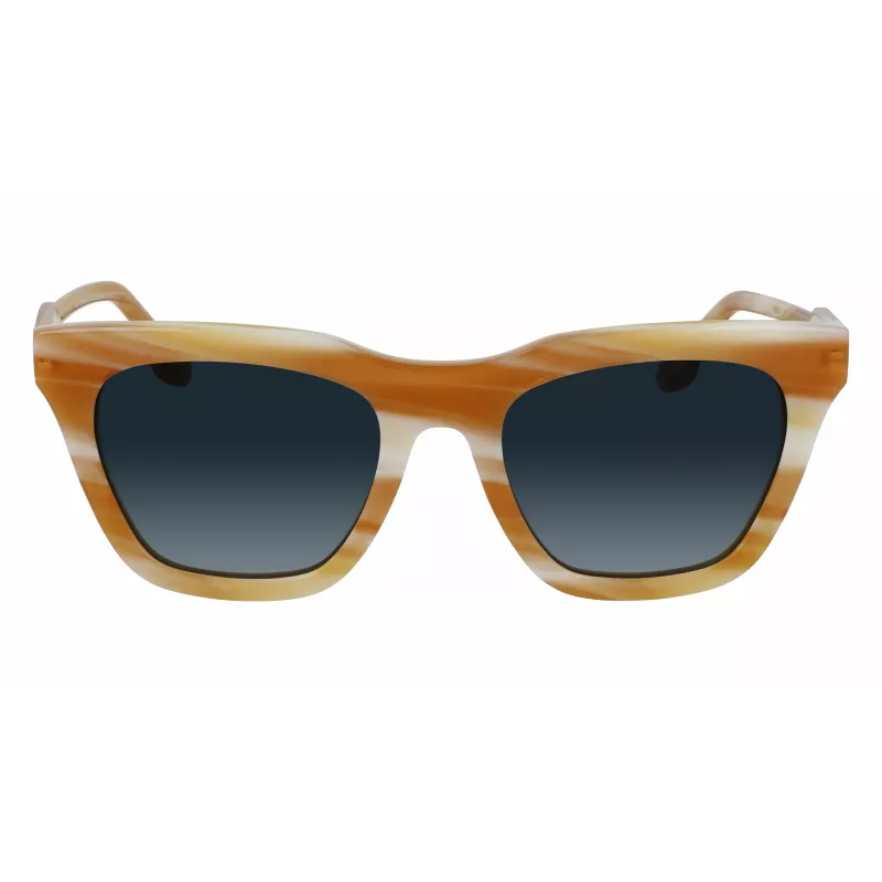 Victoria Beckham VB630S-774 Damen eckige Acetat-Sonnenbrille Havana Braun Verlauf 53mm