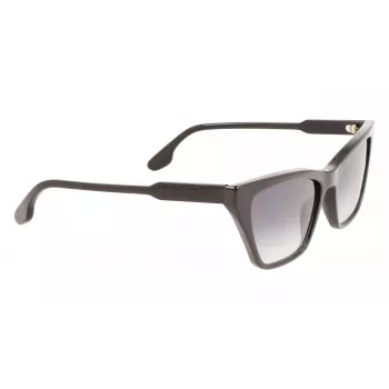 Victoria Beckham VB638S-001 Damen eckige Sonnenbrille Schwarz/Grau 55/17/140 mm