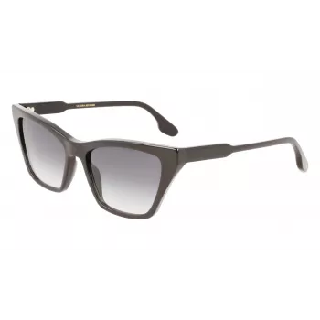 Victoria Beckham VB638S-001 Damen eckige Sonnenbrille Schwarz/Grau 55/17/140 mm