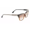 Victoria Beckham VB638S-005 Damen eckige Acetat-Sonnenbrille - Schwarzer Rahmen, grau verlaufende Gläser 55/17/140 mm