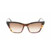Victoria Beckham VB638S-005 Damen eckige Acetat-Sonnenbrille - Schwarzer Rahmen, grau verlaufende Gläser 55/17/140 mm