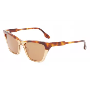 Victoria Beckham VB638S-218 Damen-Sonnenbrille Havana Braun Verlauf 55mm