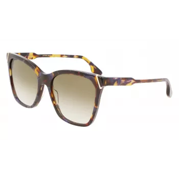 Victoria Beckham VB640S-418 Butterfly Sonnenbrille Blau Verlauf