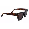 Victoria Beckham VB646S-001 Damen eckige Sonnenbrille - Schwarzer Acetatrahmen mit grauen Polycarbonatgläsern - 55/18/145 mm