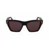 Victoria Beckham VB646S-001 Damen eckige Sonnenbrille - Schwarzer Acetatrahmen mit grauen Polycarbonatgläsern - 55/18/145 mm