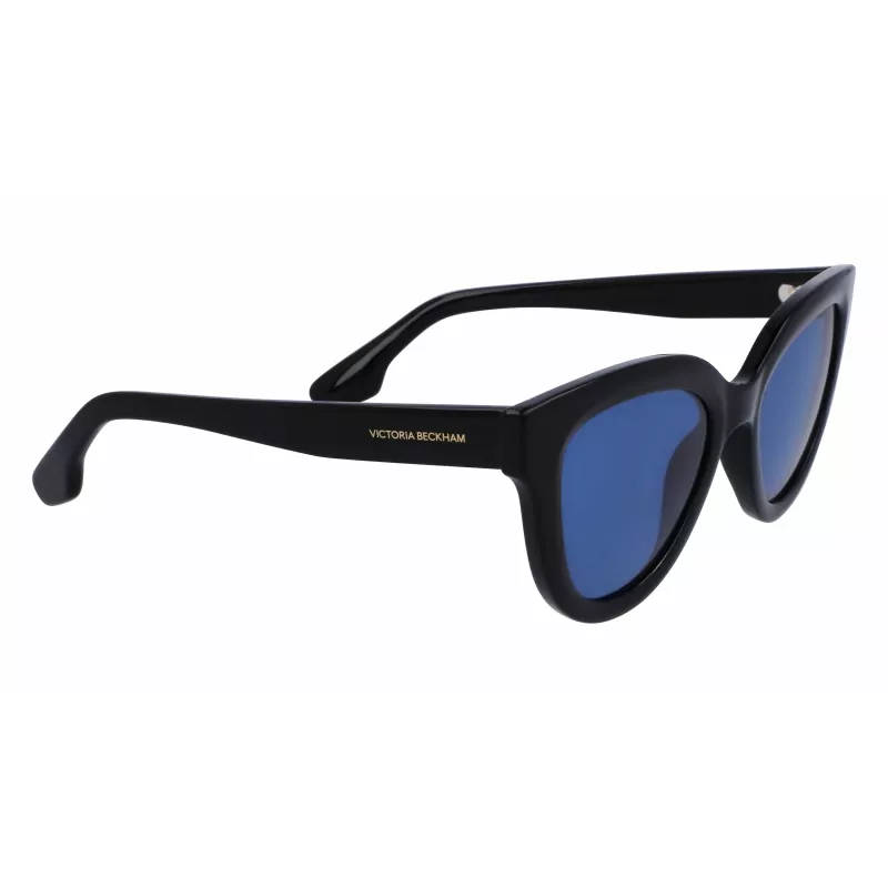 Victoria Beckham VB649S-001 Damen-Sonnenbrille - Schwarzer Acetat-Rahmen, graue Polycarbonat-Gläser, 52 mm