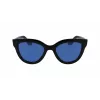 Victoria Beckham VB649S-001 Damen-Sonnenbrille - Schwarzer Acetat-Rahmen, graue Polycarbonat-Gläser, 52 mm