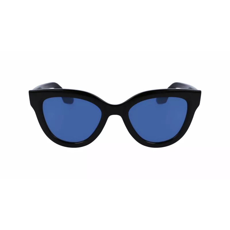 Victoria Beckham VB649S-001 Damen-Sonnenbrille - Schwarzer Acetat-Rahmen, graue Polycarbonat-Gläser, 52 mm