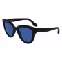 Victoria Beckham VB649S-001 Damen-Sonnenbrille - Schwarzer Acetat-Rahmen, graue Polycarbonat-Gläser, 52 mm