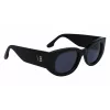 Victoria Beckham VB654S5022001 Damen-Sonnenbrille - Schwarzer Rahmen, graue Gläser, 50 mm