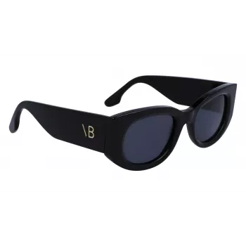 Victoria Beckham VB654S5022001 Damen-Sonnenbrille - Schwarzer Rahmen, graue Gläser, 50 mm