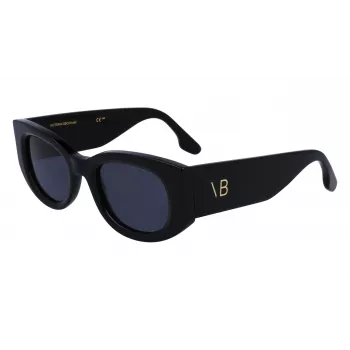 Victoria Beckham VB654S5022001 Damen-Sonnenbrille - Schwarzer Rahmen, graue Gläser, 50 mm