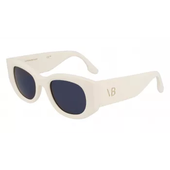 Victoria Beckham VB654S5022103 Damen-Sonnenbrille - Schwarzer Acetat-Rahmen, graue Polycarbonat-Gläser, 50 mm