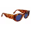 Victoria Beckham VB654S5022222 Damen eckige Sonnenbrille Schwarz/Grau 50mm