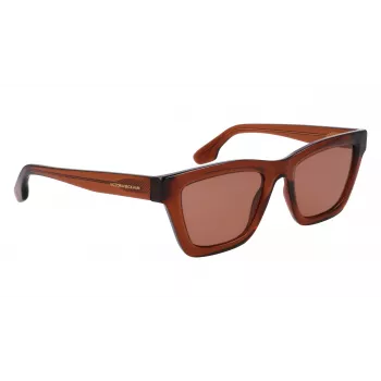 Victoria Beckham VB656S-203 Damen-Sonnenbrille - Brauner Havana-Acetat-Rahmen mit braunen Gradientengläsern - 52 mm