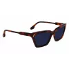 Victoria Beckham VB661S-215 Damen eckige Acetat-Sonnenbrille Havana Braun Verlauf 57mm