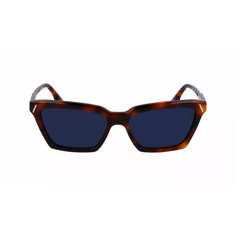 Victoria Beckham VB661S-215 Damen eckige Acetat-Sonnenbrille Havana Braun Verlauf 57mm