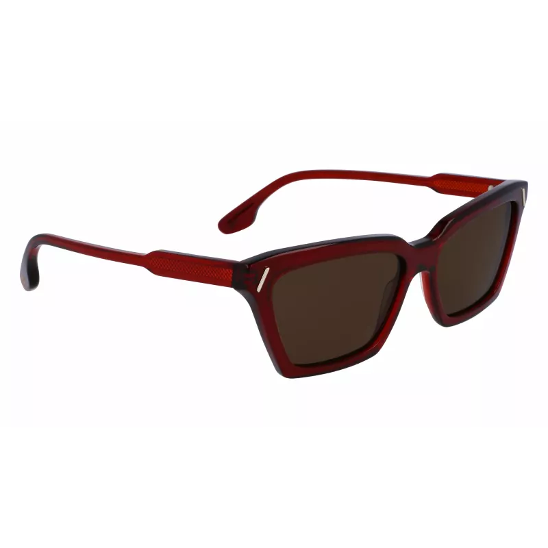Victoria Beckham VB661S5716610 Damen eckige Acetat-Sonnenbrille - Red Havana 57mm