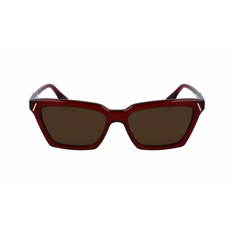 Victoria Beckham VB661S5716610 Damen eckige Acetat-Sonnenbrille - Red Havana 57mm