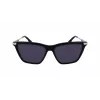 Victoria Beckham VB663S-001 Damen-Sonnenbrille - Schwarzer Acetatrahmen, graue Polycarbonatgläser, 57/15/140 mm