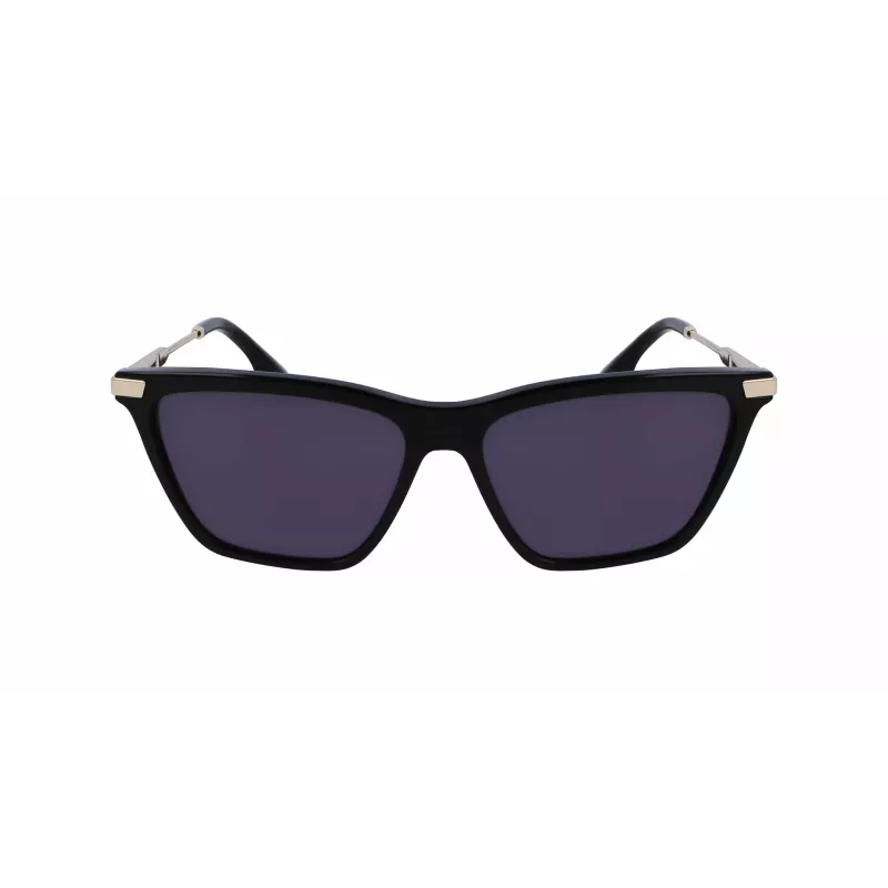 Victoria Beckham VB663S-001 Damen-Sonnenbrille - Schwarzer Acetatrahmen, graue Polycarbonatgläser, 57/15/140 mm
