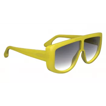 Victoria Beckham VB664S-709 Damen eckige Sonnenbrille, goldfarbener Metallrahmen, braune Verlaufsgläser, 61 mm
