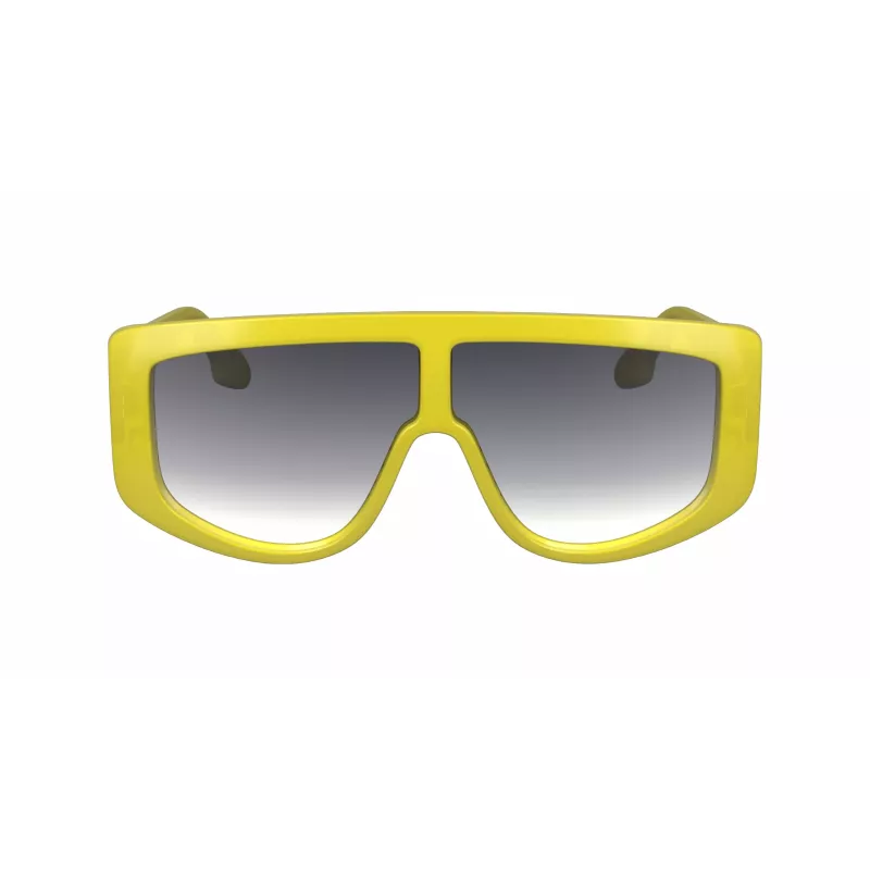 Victoria Beckham VB664S-709 Damen eckige Sonnenbrille, goldfarbener Metallrahmen, braune Verlaufsgläser, 61 mm