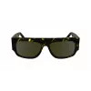 Victoria Beckham VB666S Sonnenbrille Damen Schwarz Acetat Eckiges Gestell Graue Gläser 55mm
