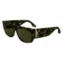 Victoria Beckham VB666S Sonnenbrille Damen Schwarz Acetat Eckiges Gestell Graue Gläser 55mm
