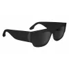 Victoria Beckham VB666S5516001 Damen eckige Sonnenbrille - Schwarzer Acetatrahmen, schwarze Polycarbonatgläser, 55/16/145 mm