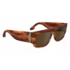 Victoria Beckham VB666S5516223 Damen eckige Sonnenbrille - Braun Havana Acetatrahmen mit braunen Gradientengläsern - 55/16/145 mm