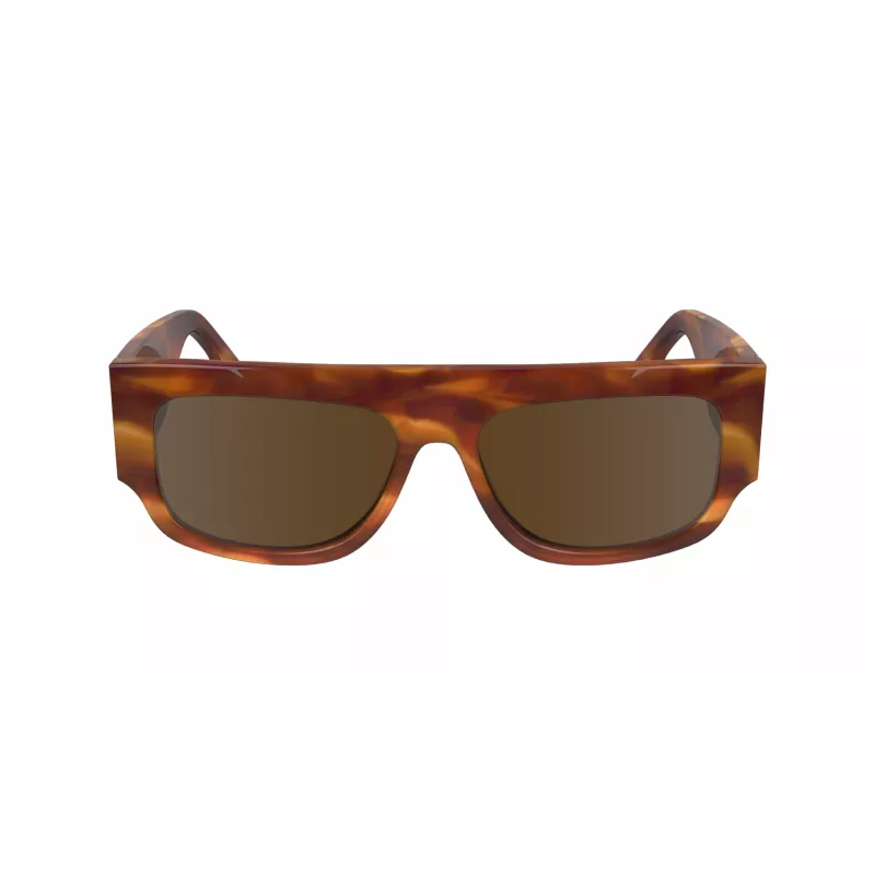 Victoria Beckham VB666S5516223 Damen eckige Sonnenbrille - Braun Havana Acetatrahmen mit braunen Gradientengläsern - 55/16/145 mm