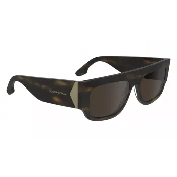 Victoria Beckham VB666S5516321 Damen Übergroße Eckige Sonnenbrille Havana Braun Verlauf 55mm
