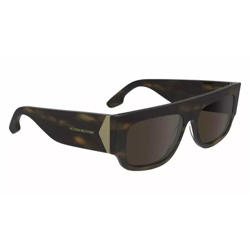 Victoria Beckham VB666S5516321 Damen Übergroße Eckige Sonnenbrille Havana Braun Verlauf 55mm