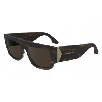 Victoria Beckham VB666S5516321 Damen Übergroße Eckige Sonnenbrille Havana Braun Verlauf 55mm