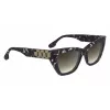 Victoria Beckham VB668S5516010 Damen eckige Sonnenbrille - Schwarzer Acetatrahmen, graue CR-39-Gläser, 55 mm