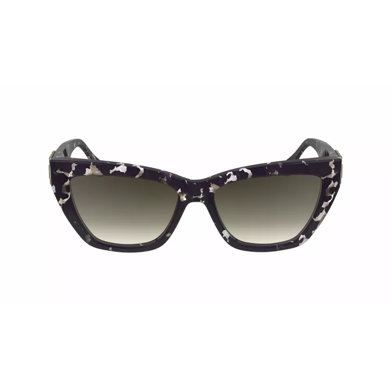 Victoria Beckham VB668S5516010 Damen eckige Sonnenbrille - Schwarzer Acetatrahmen, graue CR-39-Gläser, 55 mm