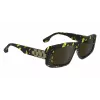 Victoria Beckham VB669S5513012 Damen eckige Acetat-Sonnenbrille - Schwarz/Grau - 55/13/145 mm