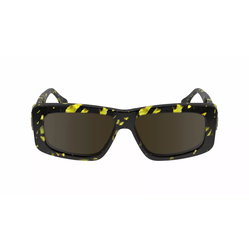 Victoria Beckham VB669S5513012 Damen eckige Acetat-Sonnenbrille - Schwarz/Grau - 55/13/145 mm