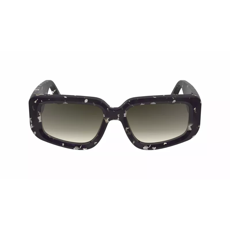 Victoria Beckham VB670S-010 Damen übergroße eckige Sonnenbrille Schwarzes Acetat Graues Glas 54mm