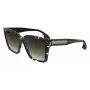 Victoria Beckham VB672S5715010 Damen übergroße eckige Sonnenbrille - Schwarzer Acetatrahmen, graue Polycarbonat-Gläser, 57/15/140 mm