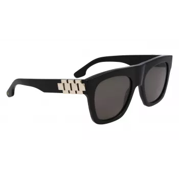 Victoria Beckham VB675S5220001 Damen-Sonnenbrille - Schwarzer Acetatrahmen, graue Polycarbonatgläser, 52 mm