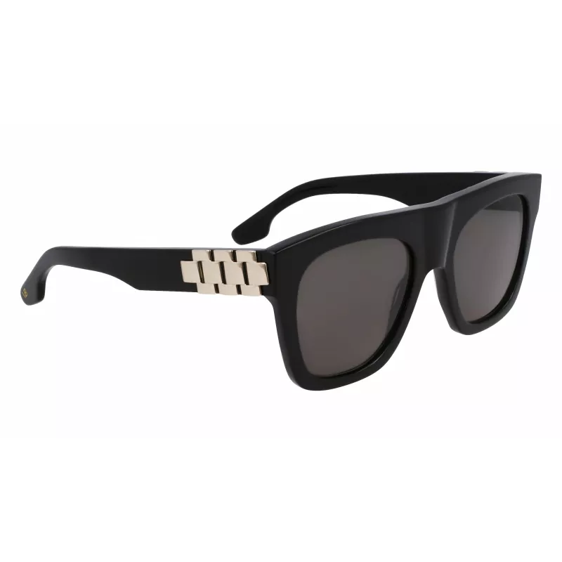 Victoria Beckham VB675S5220001 Damen-Sonnenbrille - Schwarzer Acetatrahmen, graue Polycarbonatgläser, 52 mm