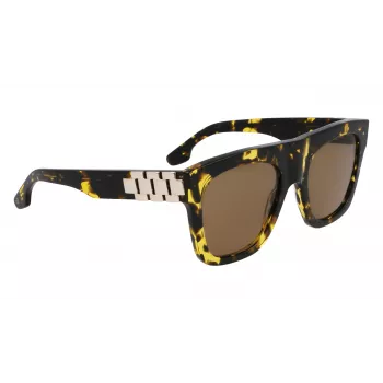 Victoria Beckham VB675S5220012 Damen-Sonnenbrille, schwarzer Acetatrahmen, dunkelgraue Polycarbonatgläser, 52 mm
