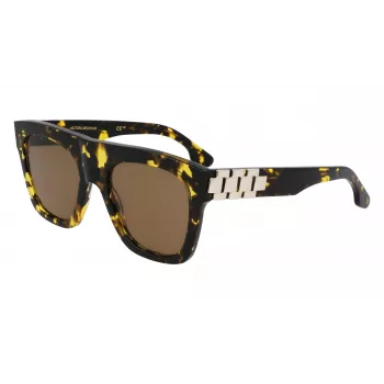 Victoria Beckham VB675S5220012 Damen-Sonnenbrille, schwarzer Acetatrahmen, dunkelgraue Polycarbonatgläser, 52 mm