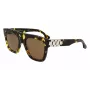 Victoria Beckham VB675S5220012 Damen-Sonnenbrille, schwarzer Acetatrahmen, dunkelgraue Polycarbonatgläser, 52 mm