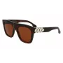 Victoria Beckham VB675S5220227 Damen übergroße eckige Sonnenbrille, Dark Havana, Verlaufsgläser Grau, 52 mm