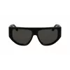 Victoria Beckham VB676S 5514001 Damen-Sonnenbrille, eckig, schwarzes Acetat, dunkelgraue Gläser, 55/14/145 mm, UV400