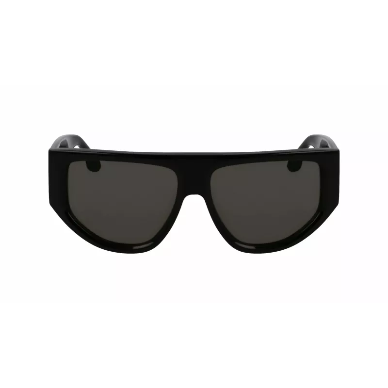 Victoria Beckham VB676S 5514001 Damen-Sonnenbrille, eckig, schwarzes Acetat, dunkelgraue Gläser, 55/14/145 mm, UV400